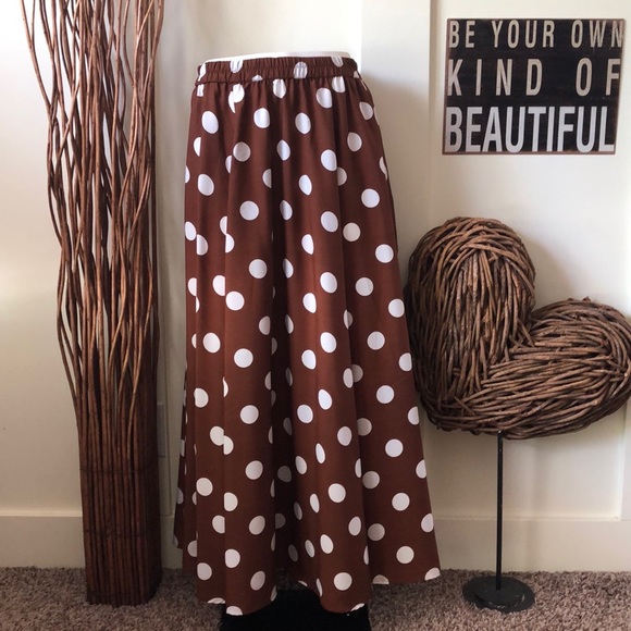 Circular Polka Dot Maxi Skirt | Poshmark